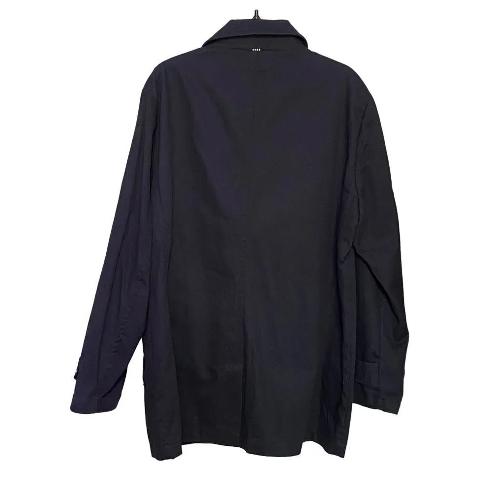 Five Four Twill Jacket Men’s Large Full Zip Button Long Sleeve Pockets Navy Blue